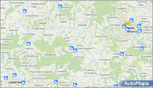 mapa Wola Nieszkowska, Wola Nieszkowska na mapie Targeo