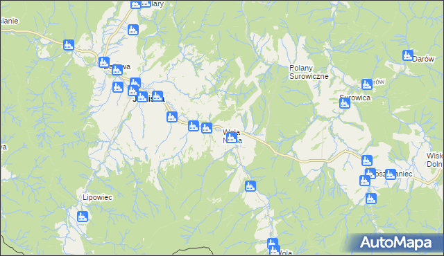 mapa Wola Niżna, Wola Niżna na mapie Targeo