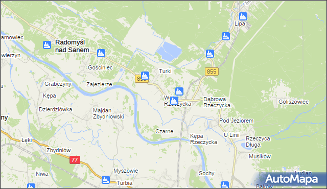 mapa Wola Rzeczycka, Wola Rzeczycka na mapie Targeo