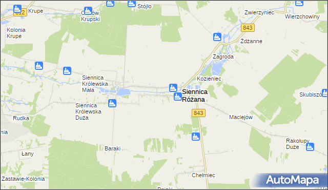mapa Wola Siennicka, Wola Siennicka na mapie Targeo