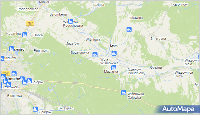 mapa Wola Wiśniowska, Wola Wiśniowska na mapie Targeo