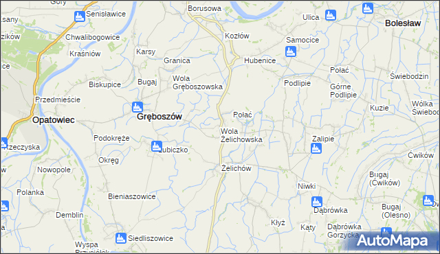 mapa Wola Żelichowska, Wola Żelichowska na mapie Targeo