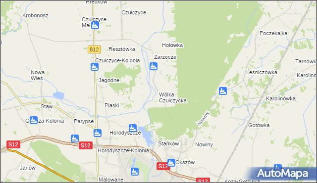 mapa Wólka Czułczycka, Wólka Czułczycka na mapie Targeo