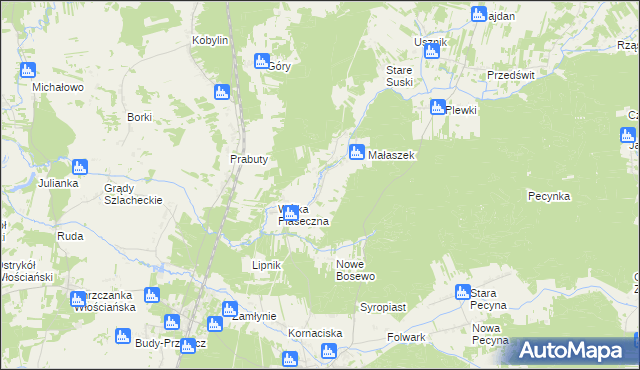 mapa Wólka Grochowa, Wólka Grochowa na mapie Targeo