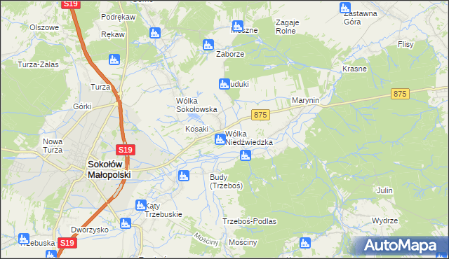 mapa Wólka Niedźwiedzka, Wólka Niedźwiedzka na mapie Targeo