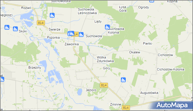 mapa Wólka Zdunkówka, Wólka Zdunkówka na mapie Targeo
