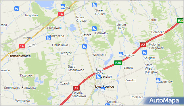 mapa Wrzeczko, Wrzeczko na mapie Targeo