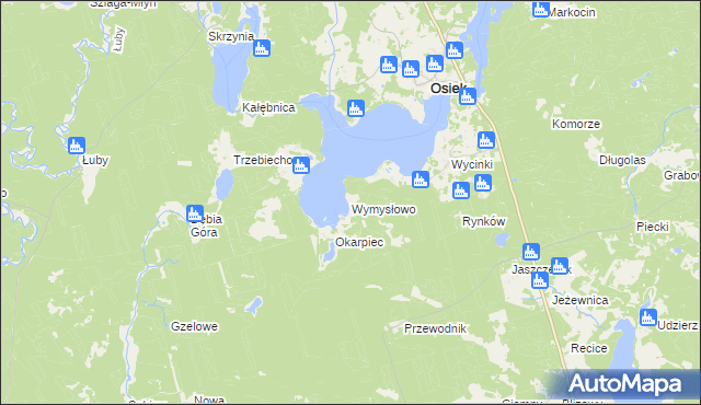 mapa Wymysłowo gmina Osiek, Wymysłowo gmina Osiek na mapie Targeo