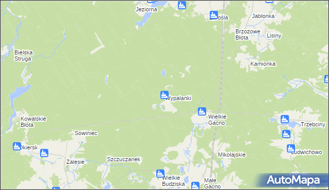 mapa Wypalanki gmina Śliwice, Wypalanki gmina Śliwice na mapie Targeo