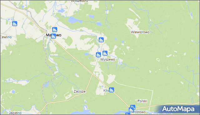 mapa Wyszewo, Wyszewo na mapie Targeo