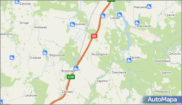 mapa Wyszogóra, Wyszogóra na mapie Targeo