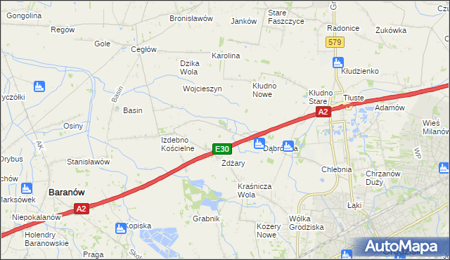 mapa Zabłotnia, Zabłotnia na mapie Targeo