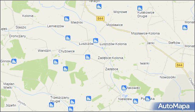 mapa Zadębce-Kolonia, Zadębce-Kolonia na mapie Targeo