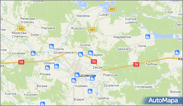 mapa Zagadki, Zagadki na mapie Targeo
