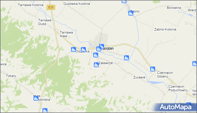 mapa Zagroble, Zagroble na mapie Targeo