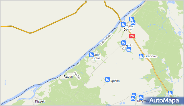 mapa Zatoń Dolna, Zatoń Dolna na mapie Targeo