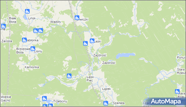 mapa Zazdrość gmina Śliwice, Zazdrość gmina Śliwice na mapie Targeo
