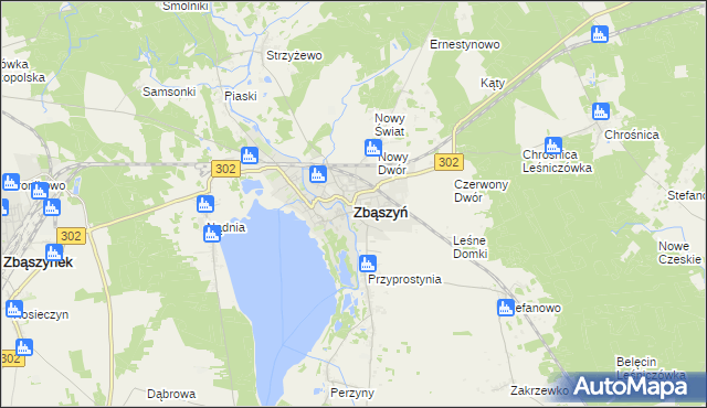 mapa Zbąszyń, Zbąszyń na mapie Targeo