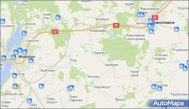 mapa Zdrogowo gmina Wolsztyn, Zdrogowo gmina Wolsztyn na mapie Targeo