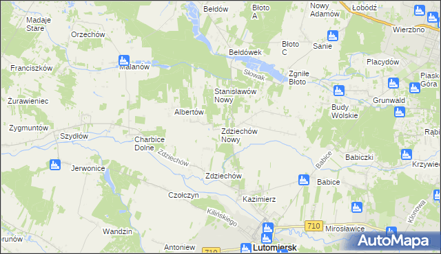 mapa Zdziechów Nowy, Zdziechów Nowy na mapie Targeo