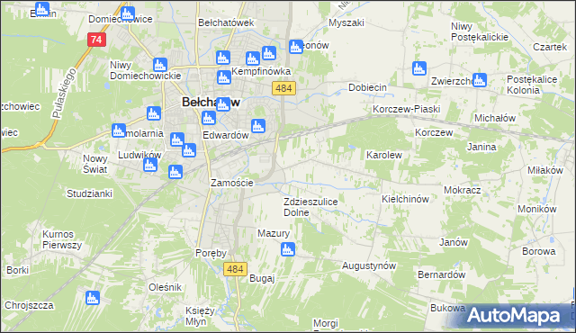 mapa Zdzieszulice Górne, Zdzieszulice Górne na mapie Targeo