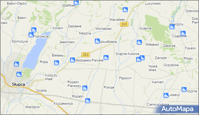 mapa Żelazków gmina Słupca, Żelazków gmina Słupca na mapie Targeo