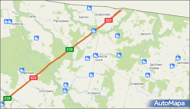 mapa Żelazna Góra, Żelazna Góra na mapie Targeo