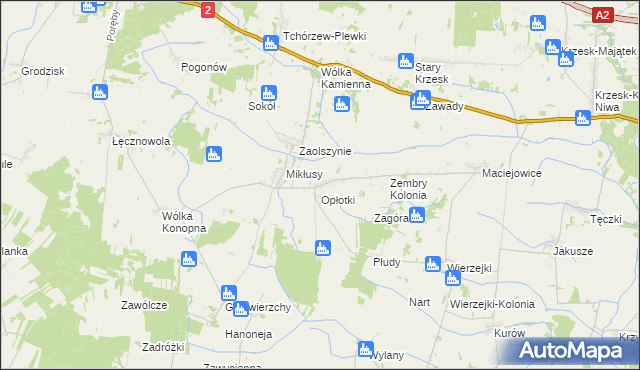 mapa Zembry, Zembry na mapie Targeo