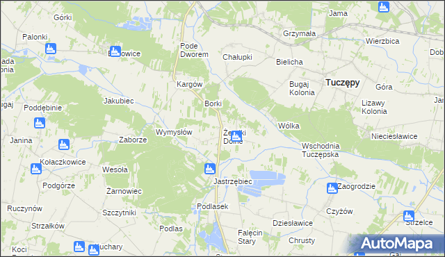 mapa Żerniki Dolne, Żerniki Dolne na mapie Targeo