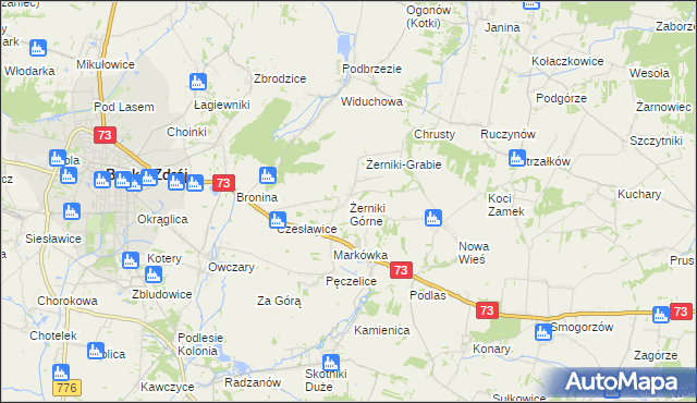 mapa Żerniki Górne, Żerniki Górne na mapie Targeo