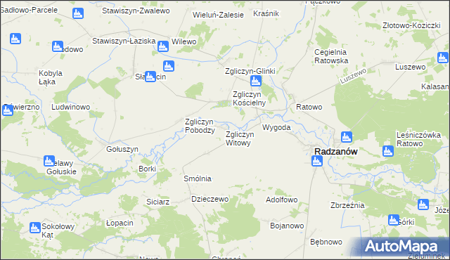mapa Zgliczyn Witowy, Zgliczyn Witowy na mapie Targeo