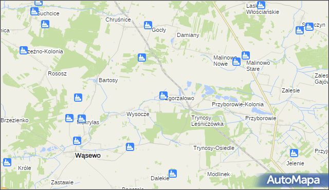 mapa Zgorzałowo, Zgorzałowo na mapie Targeo