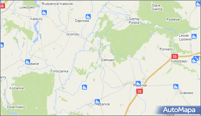 mapa Zielkowo, Zielkowo na mapie Targeo