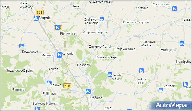 mapa Żmijewo-Gaje, Żmijewo-Gaje na mapie Targeo