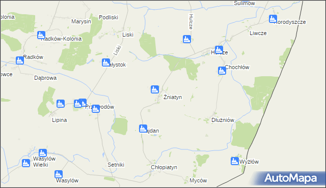 mapa Żniatyn, Żniatyn na mapie Targeo