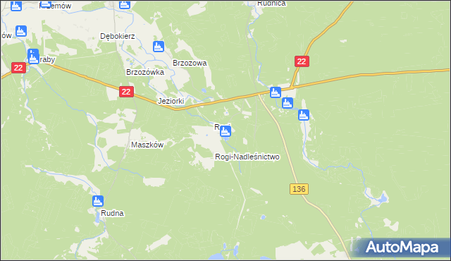 mapa Zofiówka gmina Lubniewice, Zofiówka gmina Lubniewice na mapie Targeo