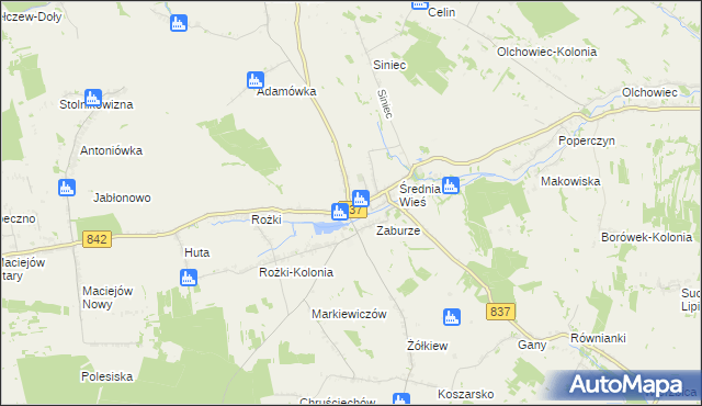 mapa Żółkiewka-Osada, Żółkiewka-Osada na mapie Targeo