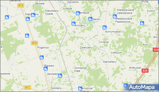 mapa Zwierżany, Zwierżany na mapie Targeo