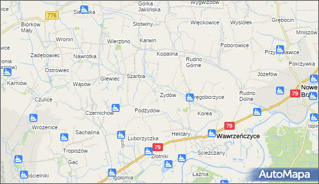 mapa Żydów gmina Igołomia-Wawrzeńczyce, Żydów gmina Igołomia-Wawrzeńczyce na mapie Targeo