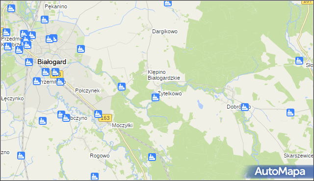 mapa Żytelkowo, Żytelkowo na mapie Targeo