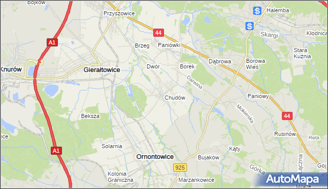 mapa Chudów, Chudów na mapie Targeo