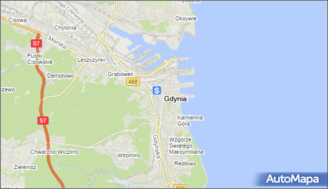 mapa Gdyni, Gdynia na mapie Targeo