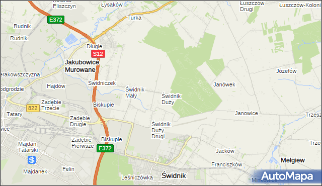 mapa Świdnik Duży, Świdnik Duży na mapie Targeo