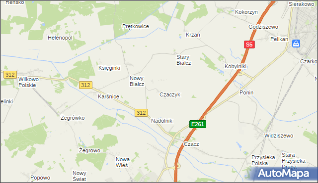 mapa Czaczyk, Czaczyk na mapie Targeo