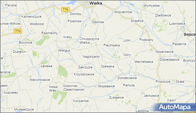 mapa Gorzków gmina Kazimierza Wielka, Gorzków gmina Kazimierza Wielka na mapie Targeo