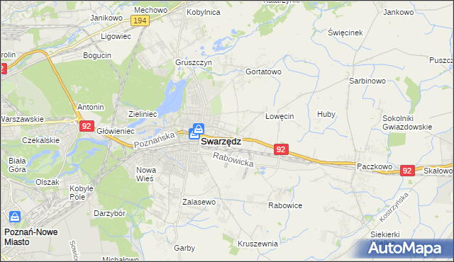 mapa Jasin gmina Swarzędz, Jasin gmina Swarzędz na mapie Targeo
