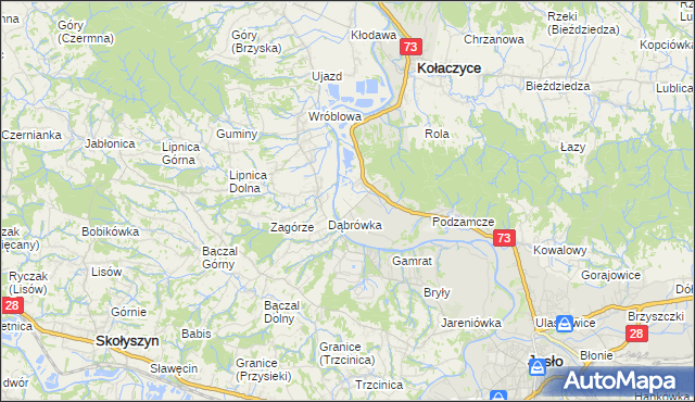 mapa Krajowice, Krajowice na mapie Targeo