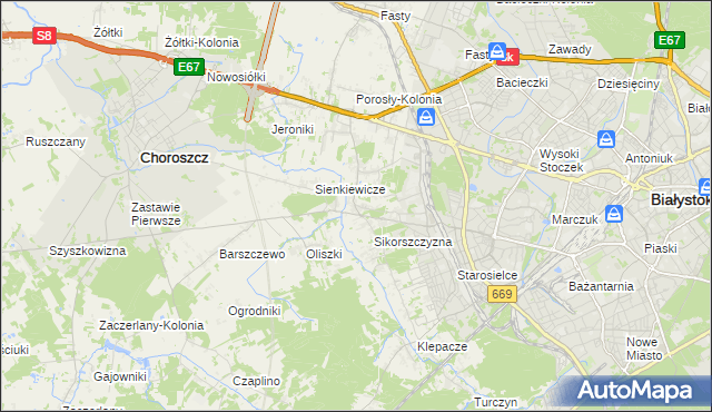 mapa Krupniki, Krupniki na mapie Targeo