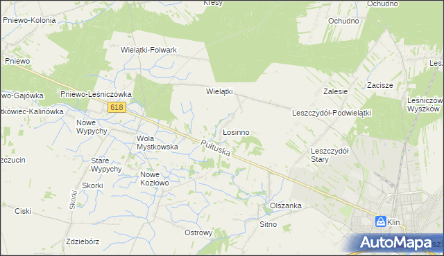 mapa Łosinno, Łosinno na mapie Targeo