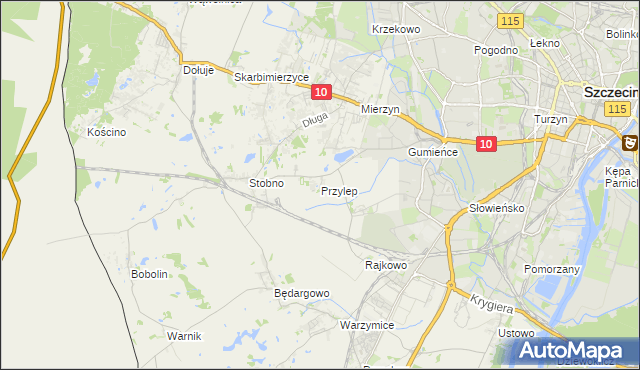 mapa Przylep, Przylep na mapie Targeo